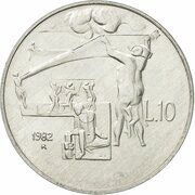 10 Lire Protection and Education of Children reverse image