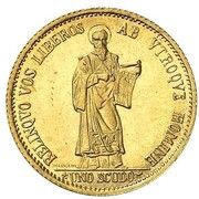 1 Scudo Resumption of Coinage reverse image