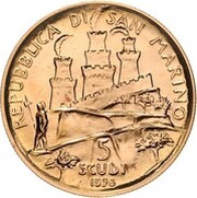 5 Scudi The Republic obverse image