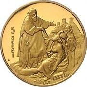 5 Scudi Founding of the Republic reverse image