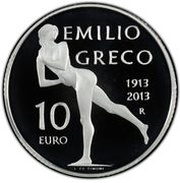 10 Euros Emilio Greco reverse image