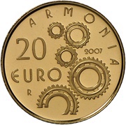 20 Euros Social Cohabitation, San Marino, 2007 reverse image