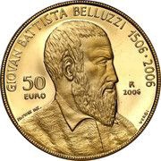 50 Euros Giovan Battista Belluzzi, San Marino, 2006 reverse image