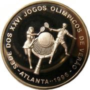 1000 Dobras Atlanta Olympics 1996 - Tennis, Sao Tome and Principe, 1993 reverse image