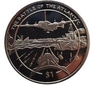 1 Dollar The Battle of the Atlantic, Sierra Leone, 2005 reverse image