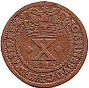10 Réis - Joao V Lisbon mint obverse image