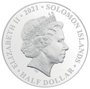 ½ Dollar - Elizabeth II Queen Elizabeth II obverse image