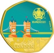 50 Cents - Elizabeth II Tower Bridge, London reverse image