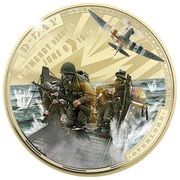 ½ Dollar - Charles III Normandy Beaches, Solomon Islands, 2024 reverse image