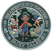2 Dollars - Elizabeth II The Adventures of Pinocchio, Solomon Islands, 2014 reverse image