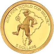 5 Dollars - Elizabeth II South America, Solomon Islands, 2012 reverse image