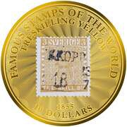 10 Dollars - Elizabeth II Treskilling Yellow, Solomon Islands, 2022 reverse image