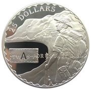 25 Dollars - Elizabeth II ANZAC, Solomon Islands, 2008 reverse image