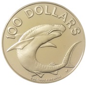 100 Dollars - Elizabeth II Shark, Solomon Islands, 1981 reverse image