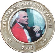 25 Shillings Pope in red cloak, Somalia, 2004 reverse image
