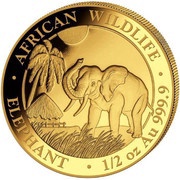 500 Shillings Elephant, Somalia, 2017 reverse image