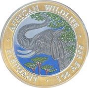 1000 Shillings Elephant, Somalia, 2005 reverse image