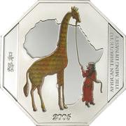 4000 Shillings Zheng He: Giraffe, Somalia, 2005 reverse image