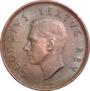 ½ Penny - George VI obverse image