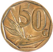 50 Cents Afrika-Dzonga - Ningizimu Afrika, South Africa, 2012-2022 reverse image