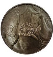5 Rand The Big Five Series I - Rhino, South Africa, 2020 reverse image