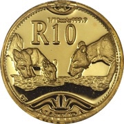10 Rand - ⅒ Ounce Natura - Lion reverse image