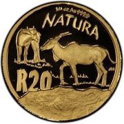 20 Rand - ¼ Ounce Natura - Eland reverse image
