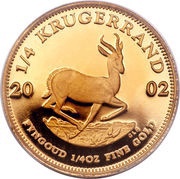 ¼ Ounce Krugerrand reverse image