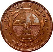 1 Penny Zuid Afrikaansche Republiek reverse image