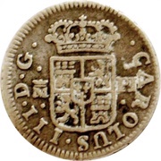 ½ Real - Carlos III cross obverse image