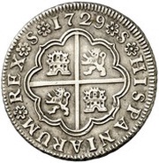 2 Reales - Felipe V Seville, Spain, 1729-1730 reverse image