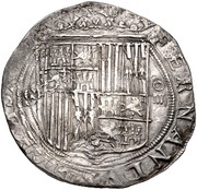 4 Reales - Ferdinandus V and Elisabet I Seville obverse image