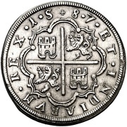 8 Reales - Felipe II Segovia, Spain, 1556-1598 reverse image