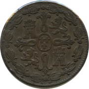 8 Maravedis - Fernando VII 2nd portrait reverse image