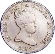 8 Maravedis - Isabel II 1st legend obverse image