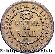 1 Decima de Real - Isabel II, Spain, 1850-1853 reverse image