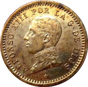 2 Centimos - Alfonso XIII 5th portrait obverse image