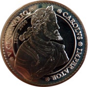 1000 Pesetas - Juan Carlos I Charles V, Spain, 2000 reverse image
