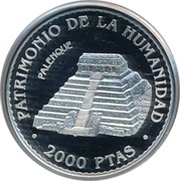 2000 Pesetas Palenque, Spain, 1996 reverse image