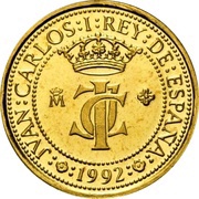 10 000 Pesetas - Juan Carlos I Screw press obverse image