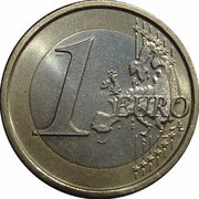 1 Euro - Juan Carlos I 1st type - 2nd map reverse image