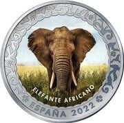 1½ Euros African bush elephant obverse image