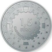 1½ Euros Castle of Himeji, Spain, 2023 reverse image