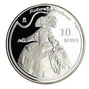 10 Euros Diego Velázquez, Spain, 2008 reverse image