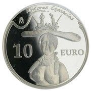 10 Euros Salvador Dali - Retrospective Bust of a Woman, Spain, 2009 reverse image