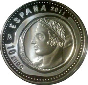 10 Euros Carthaginian 1½ Shekel of Hasdrubal obverse image