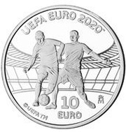 10 Euros - Felipe VI UEFA EURO 2020, Spain, 2020 reverse image