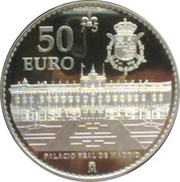 50 Euros - Juan Carlos I 75th birthday, Spain, 2013 reverse image