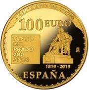 100 Euros 200 years of the Prado Museum - G. Benedetto obverse image