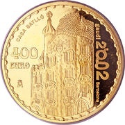 400 Euros Gaudí - Casa Batlló, Spain, 2002 reverse image